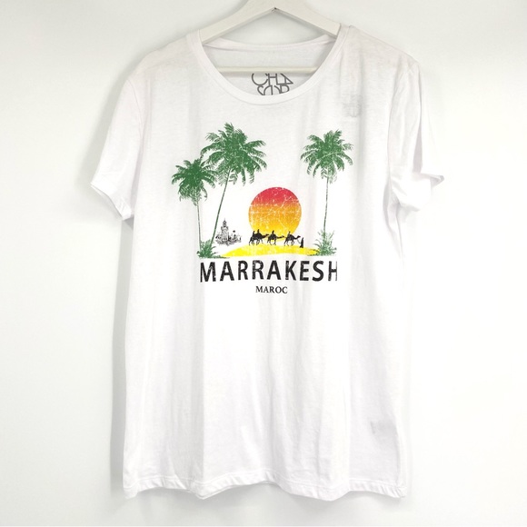 Chaser | Tops | Nwt Chaser Marrakesh Morocco Graphic Travel Tshirt L ...